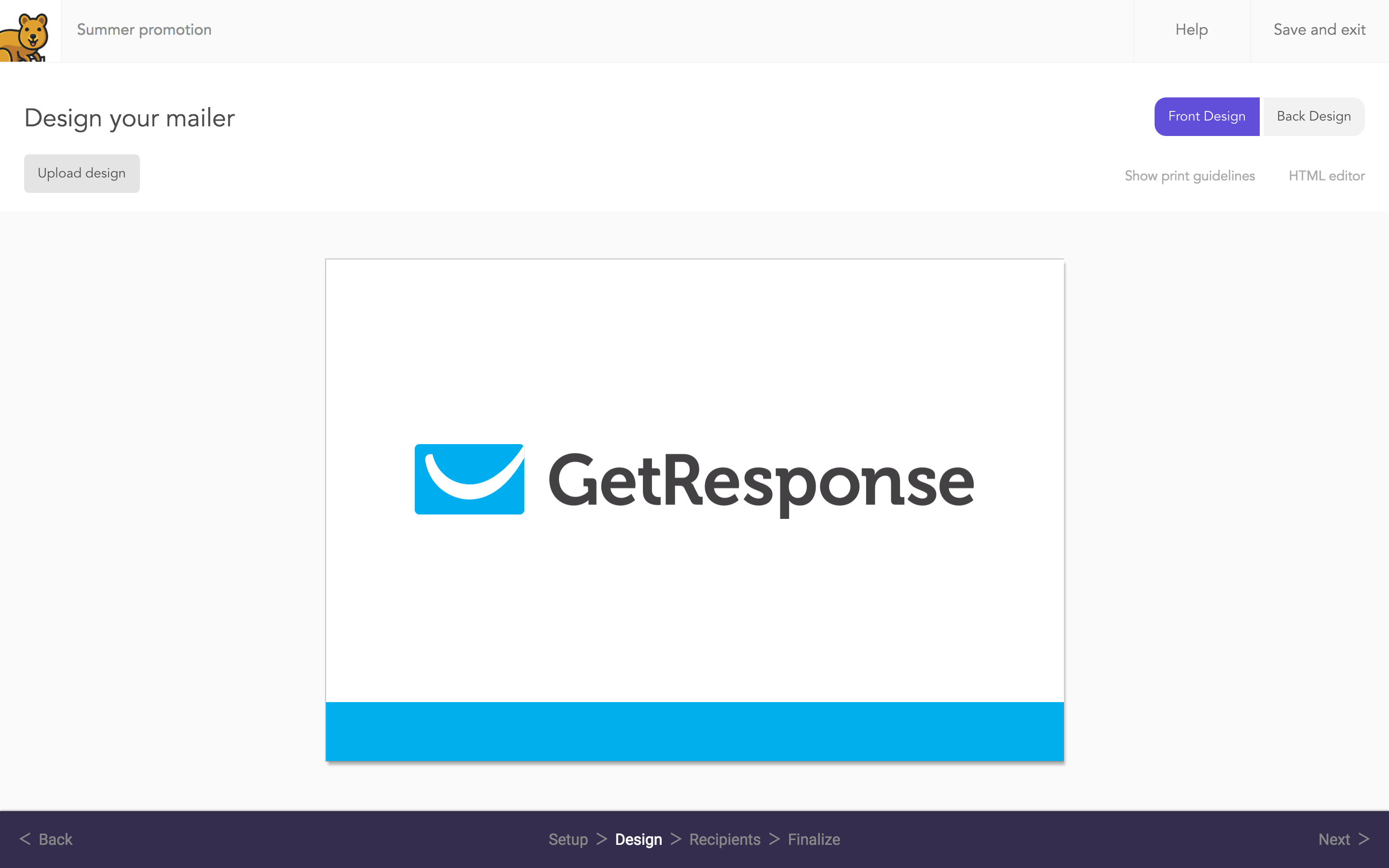 Send direct mail postcards to GetResponse email subscribers