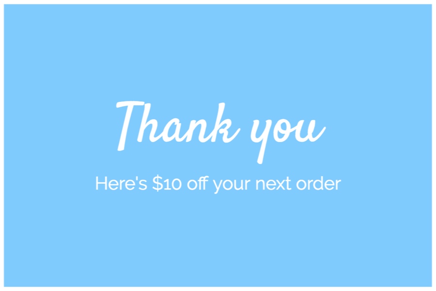 Blue Minimal Thank You Postcard Template