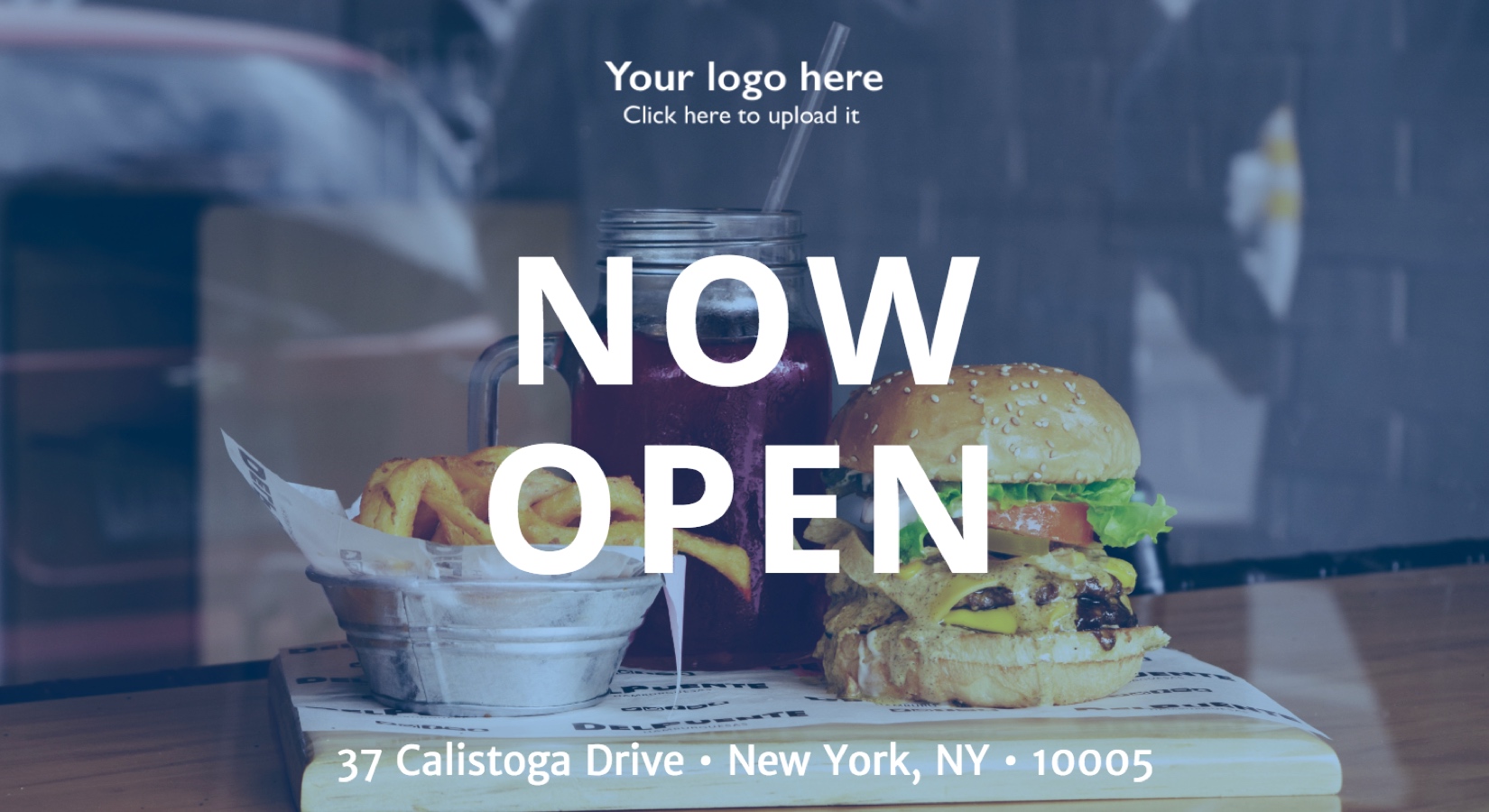 Burger Shop Now Open Postcard Template