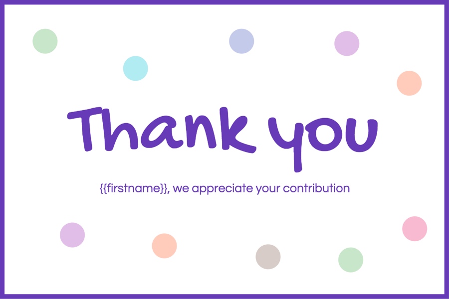 Fun Thank You Postcard Template