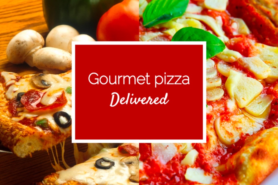 Gourmet Pizza Postcard Template