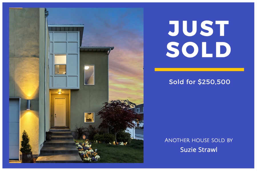 House Sunset Just Sold Postcard Template